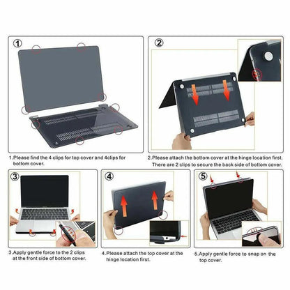 Frosted Transparent Case with Keyboard Cover for MacBook 13 to 16 Inch - UrbanNest Co