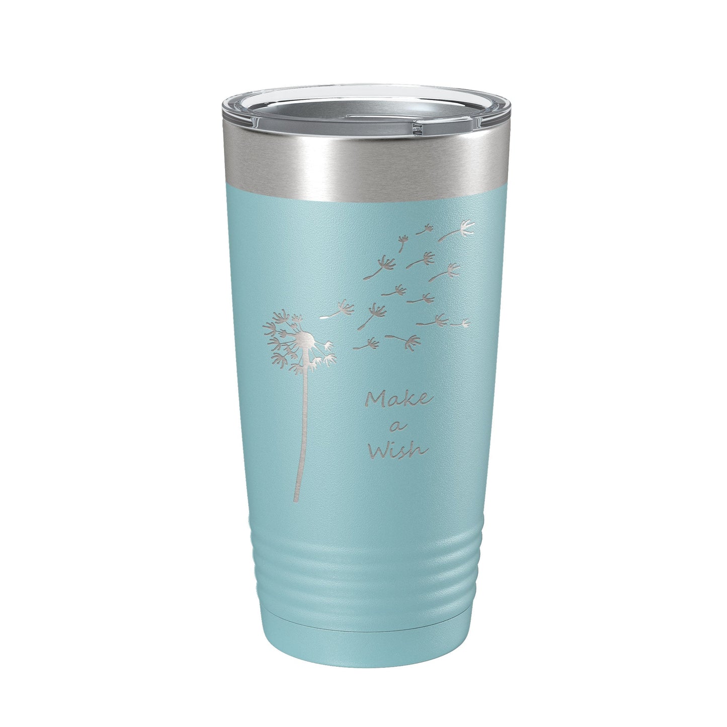 Dandelion Make A Wish Tumbler Travel Mug Gift Mom Daughter Her Women Girls Insulated Laser Engraved Coffee Cup 20 oz - UrbanNest Co