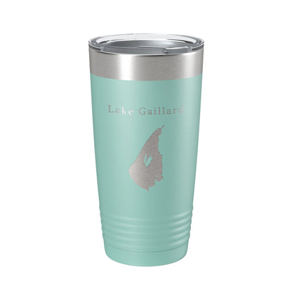 Lake Gaillard Map Tumbler Travel Mug Insulated Laser Engraved Coffee Cup Connecticut 20 oz - UrbanNest Co
