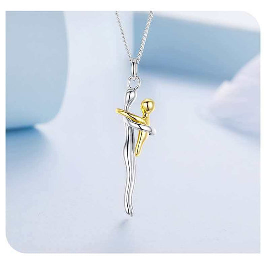 Necklace Embrace Pendant Necklace Mother - Daughter Embrace Clavicle Chain - UrbanNest Co