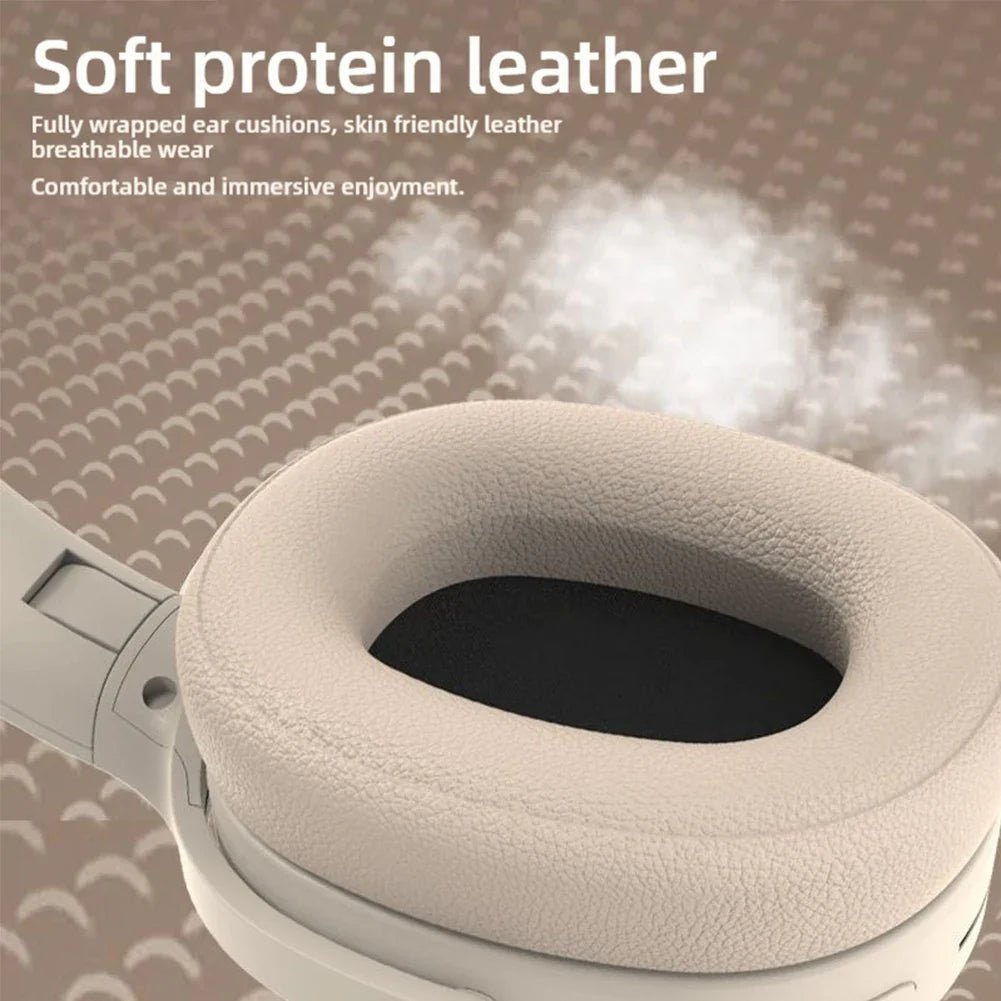 NNEOBA Wireless Bluetooth Over - Ear Headphone Beige - UrbanNest Co