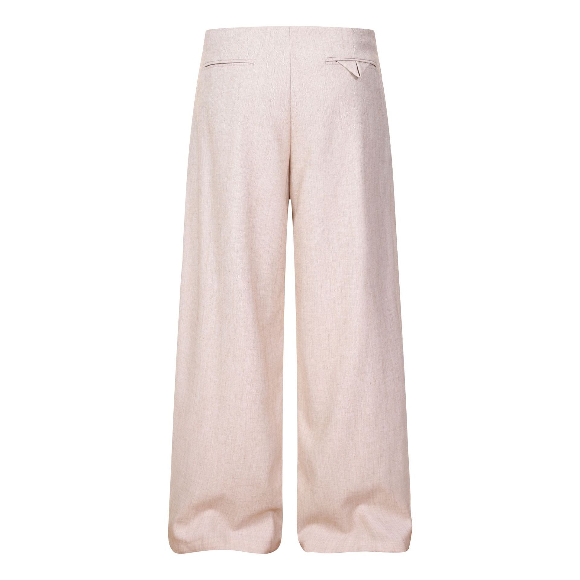 Multi - Button Straight Leg Pants Women High Waist Drape Loose Slimming Wide Leg Casual Floor - Length Pants - UrbanNest Co