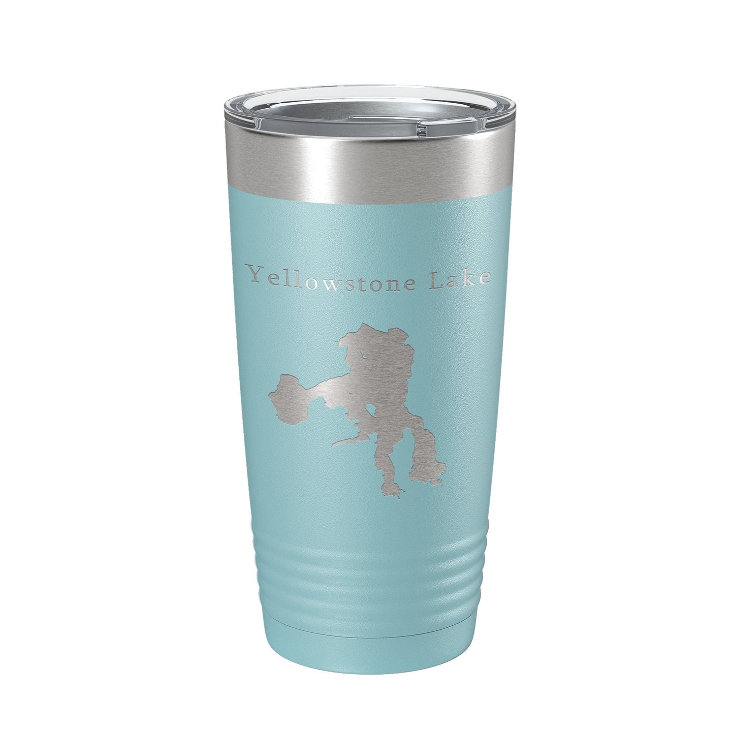 Yellowstone Lake Map Tumbler Travel Mug Insulated Laser Engraved Coffee Cup Wyoming 20 oz - UrbanNest Co
