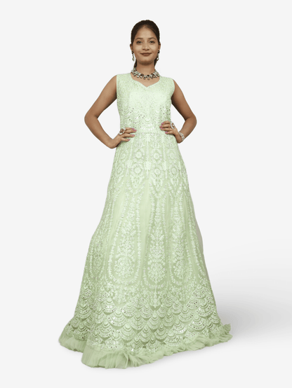 Gown with Thread Work & Stones by Shreekama - UrbanNest Co