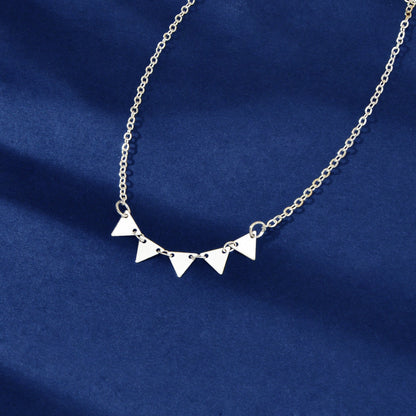 Basic Business Triangle Decor Silvery Chain Collar Necklace Party Daily Officework Jewelry - UrbanNest Co