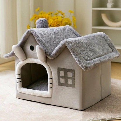Removable Roof Plush Pet House - UrbanNest Co