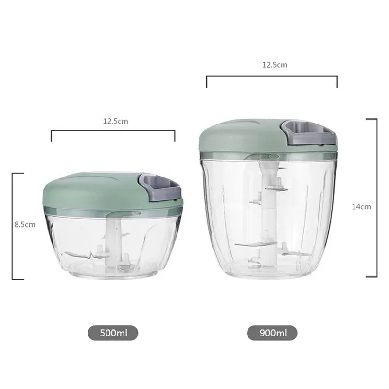 500/900ML Manual Meat Mincer Garlic Chopper Rotate Garlic Press Crusher Vegetable Onion Cutter Kitchen Cooking Accessories - UrbanNest Co