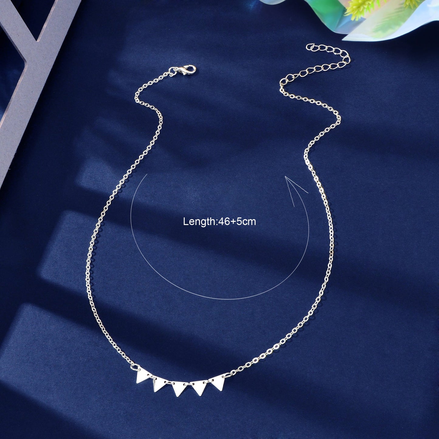 Basic Business Triangle Decor Silvery Chain Collar Necklace Party Daily Officework Jewelry - UrbanNest Co