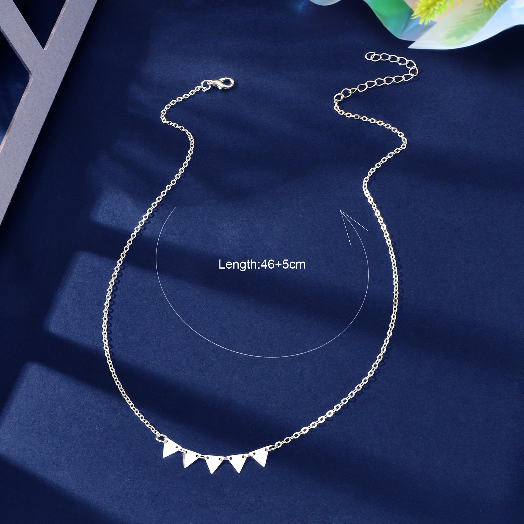 Basic Business Triangle Decor Silvery Chain Collar Necklace Party Daily Officework Jewelry - UrbanNest Co
