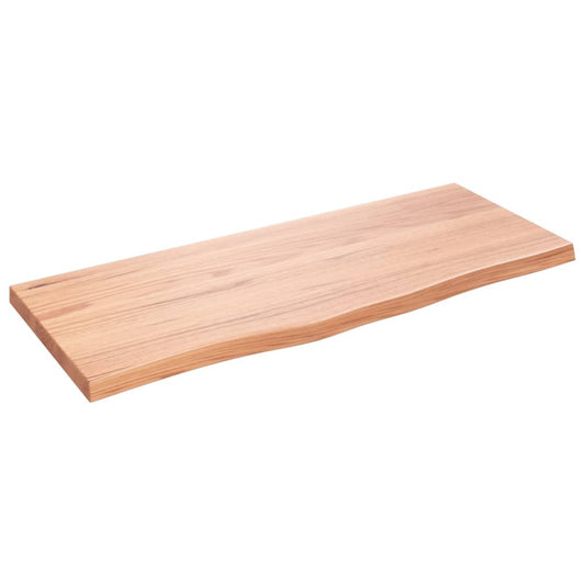 NNEVL Bathroom Countertop Light Brown 100x40x4 cm Treated Solid Wood - UrbanNest Co