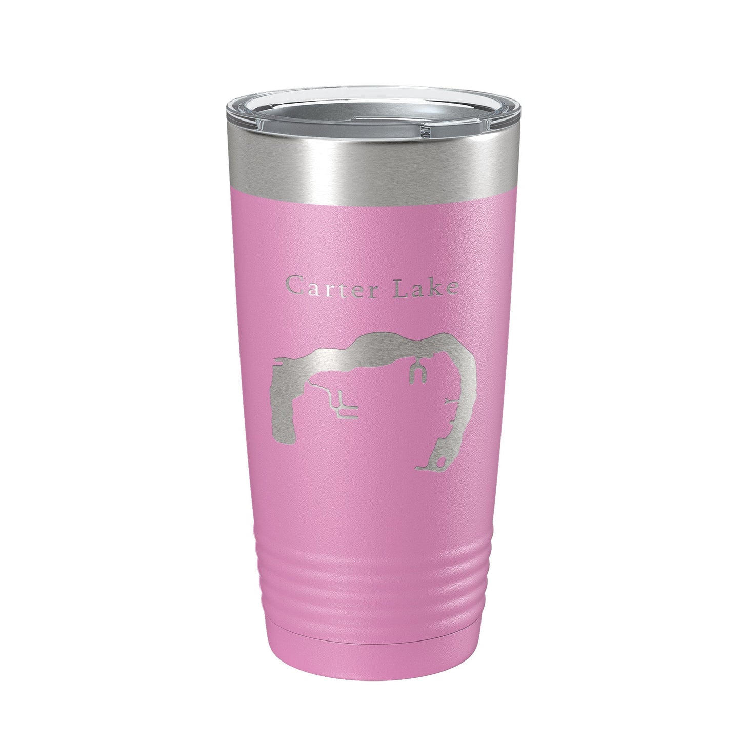 Carter Lake Map Tumbler Travel Mug Insulated Laser Engraved Coffee Cup Iowa Omaha Nebraska 20 oz - UrbanNest Co