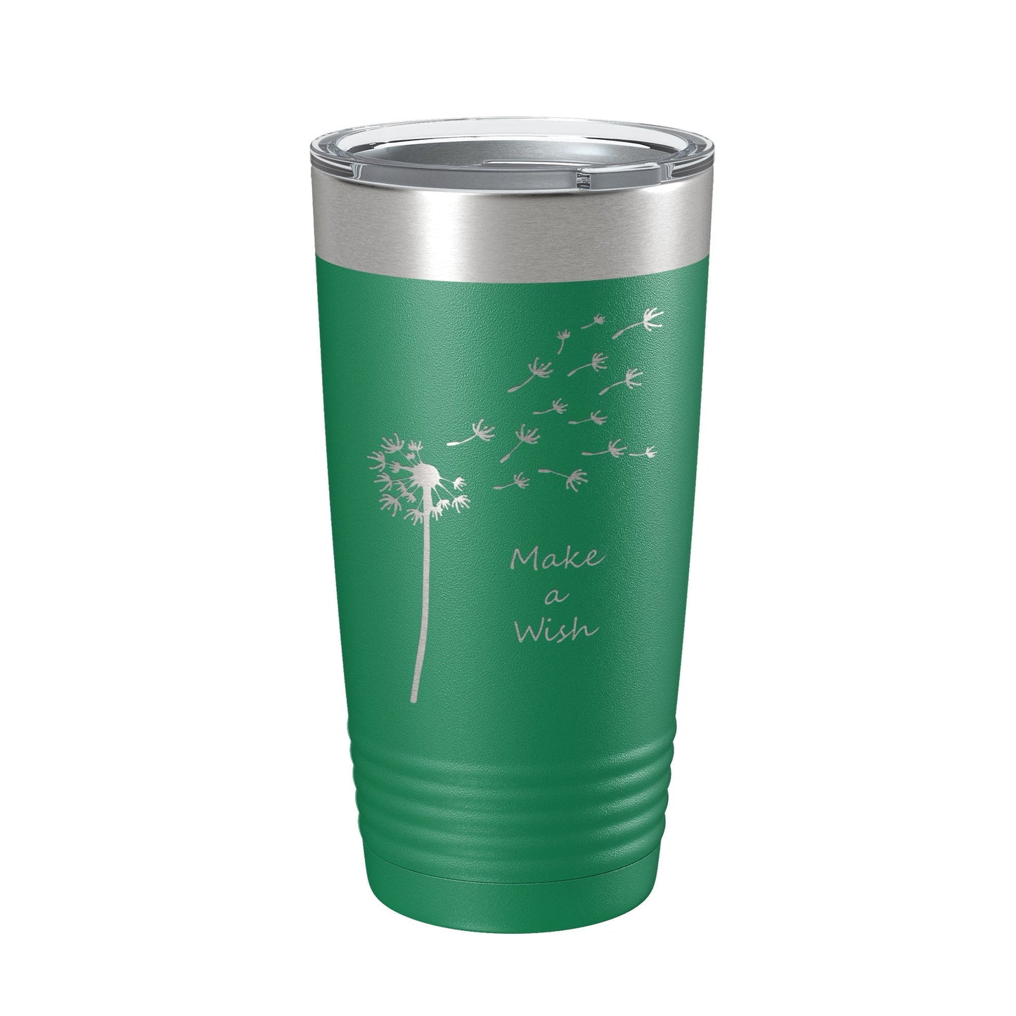 Dandelion Make A Wish Tumbler Travel Mug Gift Mom Daughter Her Women Girls Insulated Laser Engraved Coffee Cup 20 oz - UrbanNest Co