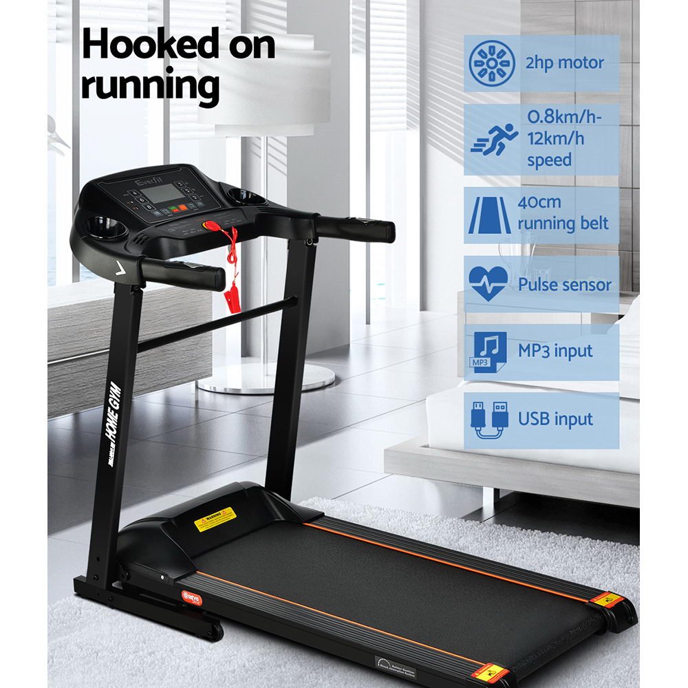 Everfit Treadmill Electric Home Gym Fitness Exercise Machine Foldable 400mm - UrbanNest Co