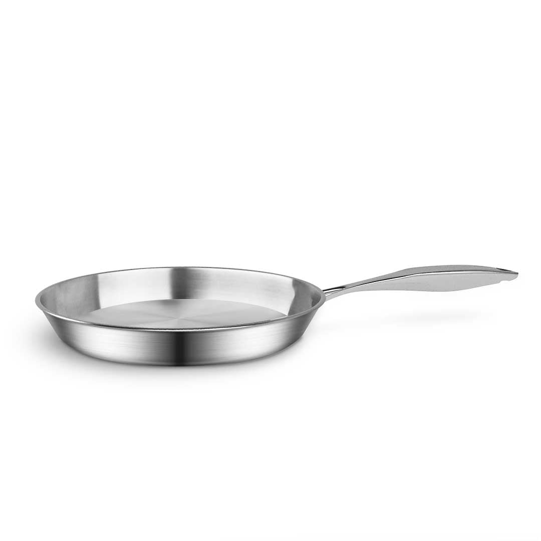 SOGA Stainless Steel Fry Pan 24cm 28cm Frying Pan Top Grade Induction Cooking - UrbanNest Co