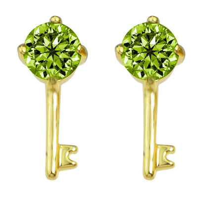 Perfect Wedding Engagement Jewellery Created Cubic Zirconia Key Stud Earrings - UrbanNest Co