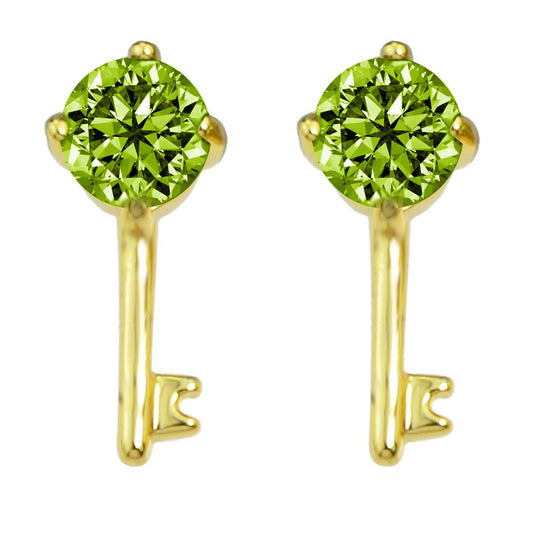 Perfect Wedding Engagement Jewellery Created Cubic Zirconia Key Stud Earrings - UrbanNest Co