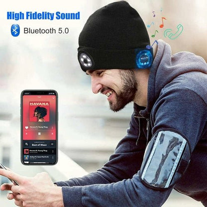 Wireless Bluetooth LED Hat with Music Speakers Light Winter Gift - UrbanNest Co