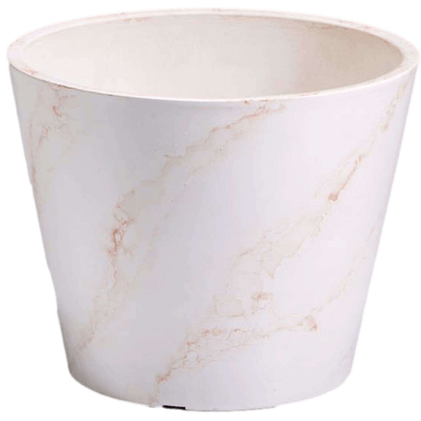 Red & White Imitation Marble Pot 25cm - UrbanNest Co