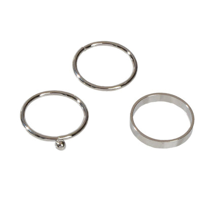 Stackable 3 pcs Gold Metal Minimalist Finger Ring set Multiple Rings Bulk Pack - UrbanNest Co