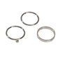 Stackable 3 pcs Gold Metal Minimalist Finger Ring set Multiple Rings Bulk Pack - UrbanNest Co
