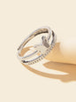 Good Quality Band Women Silver Color Double layer Copper Butterfly Finger Ring - UrbanNest Co