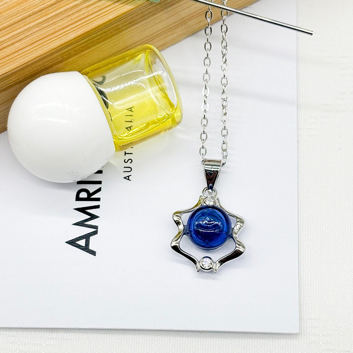 Sterling Silver Zodiac Aroma Necklace - Gemini May - June | Perfect Birthday Gift | Energy & Healing | Diffuse on the go - UrbanNest Co