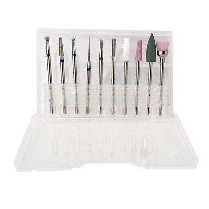 10Pcs Diamond Nail Drill Bits Set - Electric Manicure and Pedicure Tool - UrbanNest Co