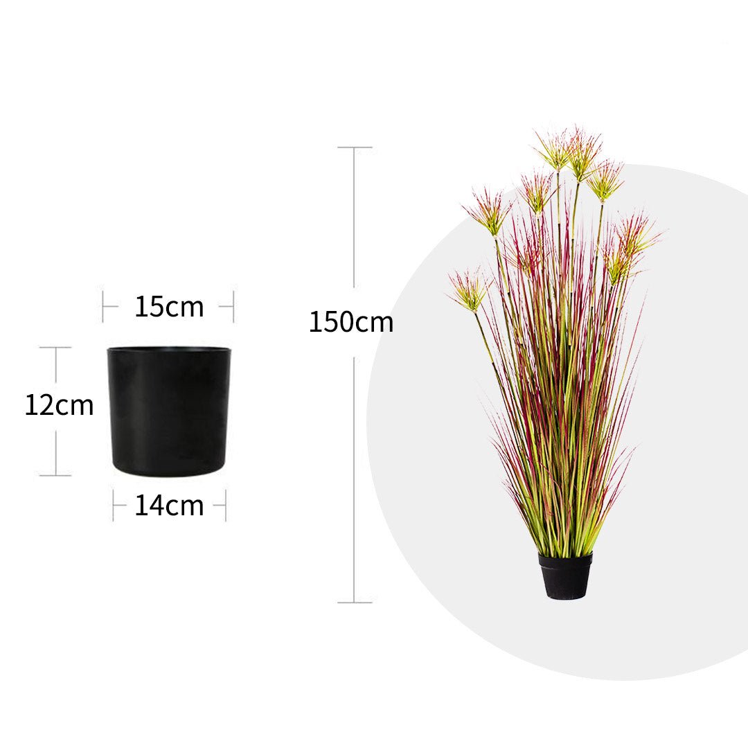 SOGA 2X 150cm Purple - Red Artificial Indoor Potted Papyrus Plant Tree Fake Simulation Decorative - UrbanNest Co