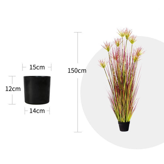 SOGA 2X 150cm Purple - Red Artificial Indoor Potted Papyrus Plant Tree Fake Simulation Decorative - UrbanNest Co