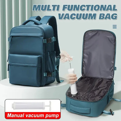 Ryanair Approved 40x20x25 Cabin Bag - Vacuum Compression Travel Backpack & 42x29x15 Storage Bag, Laptop Compartment - UrbanNest Co