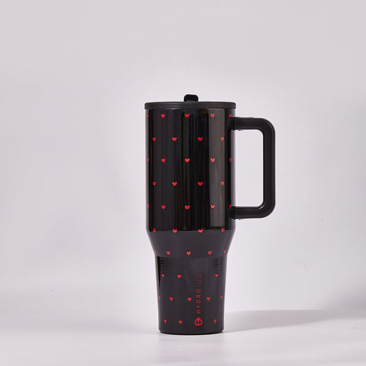 HydroJug Queen of Hearts Traveler Tumbler – Black Valentine Limited Edition - UrbanNest Co