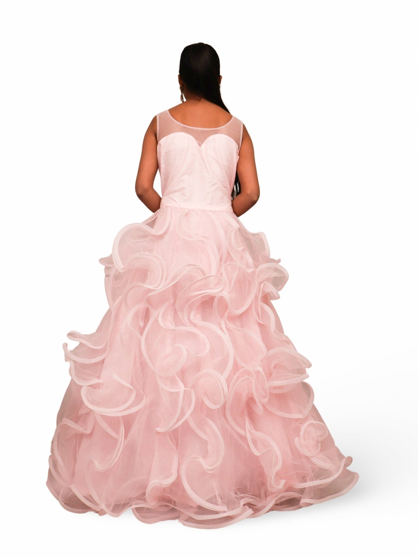 Net Fabric Gown with Stone & Sequin by Shreekama - UrbanNest Co