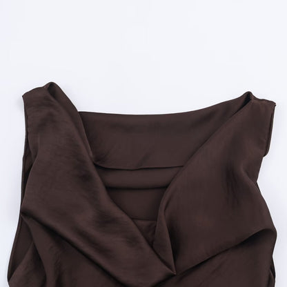 Silk texture Midi spring dress - UrbanNest Co