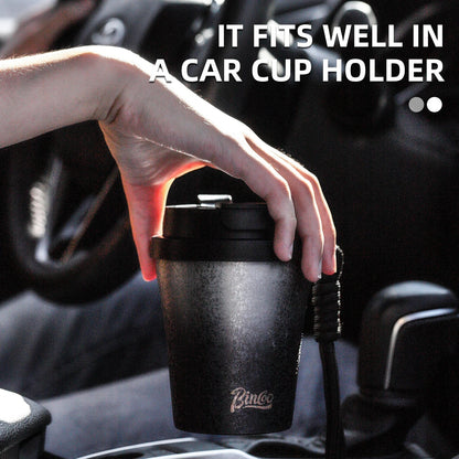 280ml Double Wall Ceramic Lined Travel Mug Car - UrbanNest Co