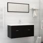 NNEVL 2 Piece Bathroom Furniture Set Black Chipboard - UrbanNest Co