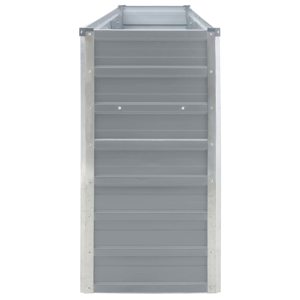 NNEVL Raised Garden Bed 320x40x77 cm Galvanised Steel Grey - UrbanNest Co