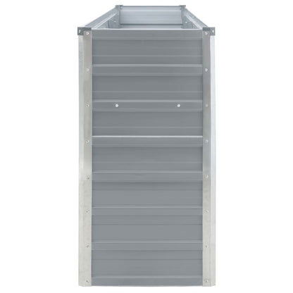 NNEVL Raised Garden Bed 320x40x77 cm Galvanised Steel Grey - UrbanNest Co