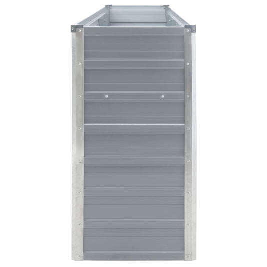 NNEVL Raised Garden Bed 320x40x77 cm Galvanised Steel Grey - UrbanNest Co