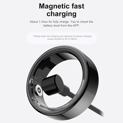 Titanium Steel Smart Ring with Health Monitoring, IP68 Waterproof, and Multi - sport Modes - UrbanNest Co