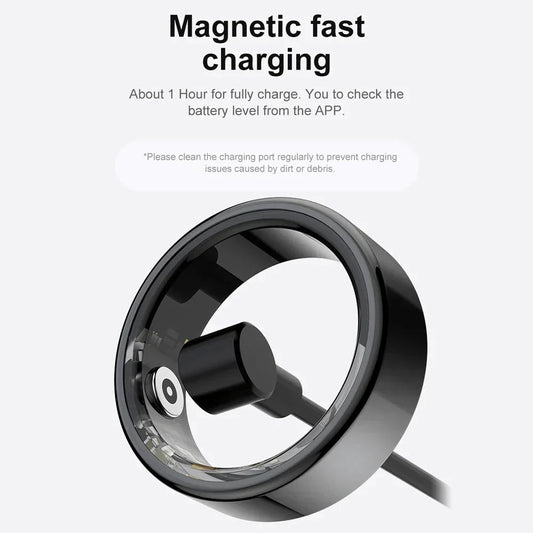 Titanium Steel Smart Ring with Health Monitoring, IP68 Waterproof, and Multi - sport Modes - UrbanNest Co