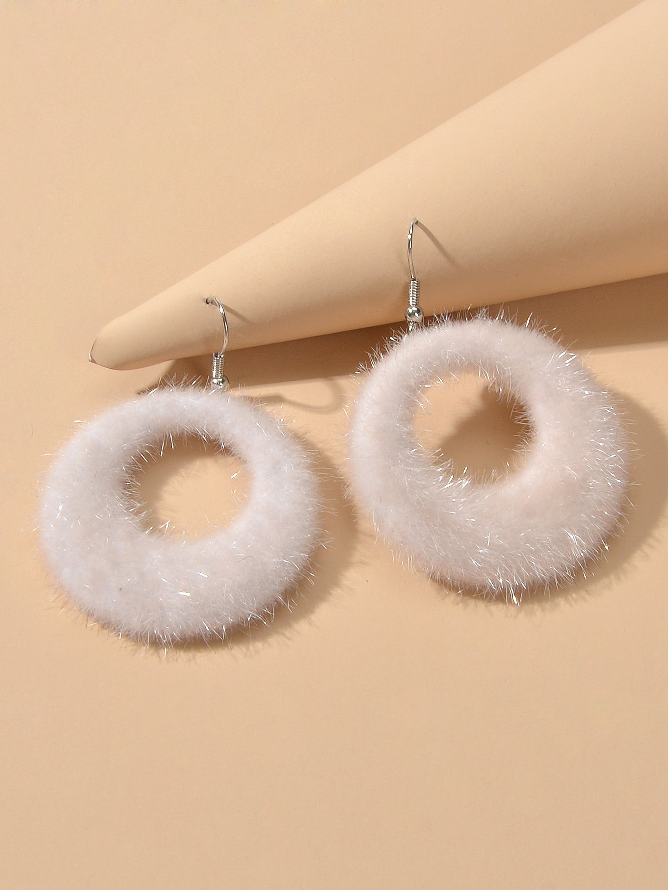 Unique Designer White Circle Big Chunky Dangle Earrings for Women Party Holiday - UrbanNest Co