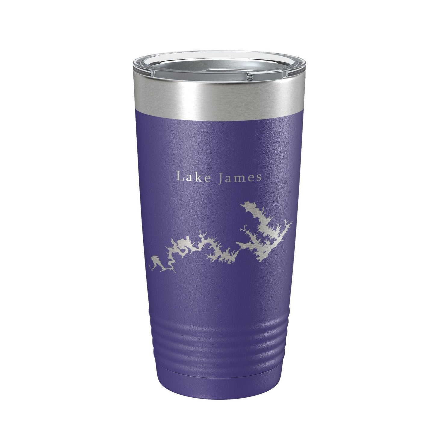Lake James Map Tumbler Travel Mug Insulated Laser Engraved Coffee Cup North Carolina 20 oz - UrbanNest Co