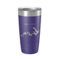 Lake James Map Tumbler Travel Mug Insulated Laser Engraved Coffee Cup North Carolina 20 oz - UrbanNest Co