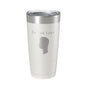Indian Lake Map Tumbler Travel Mug Insulated Laser Engraved Coffee Cup Silver Creek Township Michigan 20 oz - UrbanNest Co