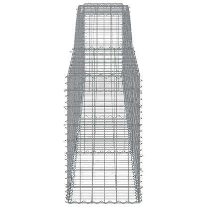 NNEVL Arched Gabion Baskets 5 pcs 400x50x80/100 cm Galvanised Iron - UrbanNest Co