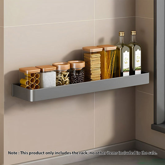 SOGA 2X 30cm Black Wall - Mounted Rectangular Kitchen Spice Storage Organiser Space Saving Condiments Shelf Rack - UrbanNest Co
