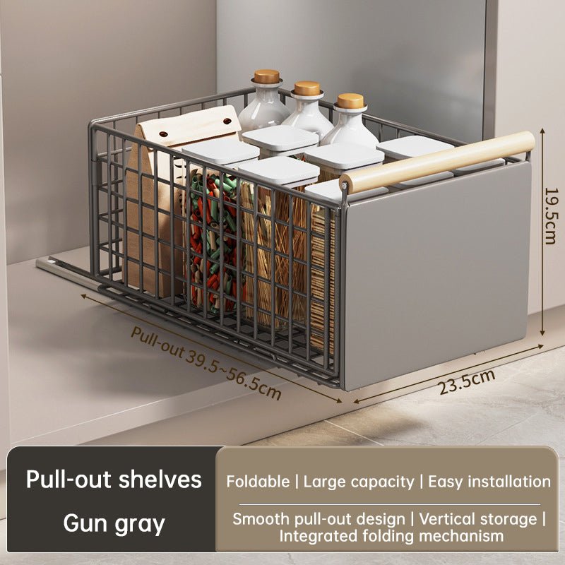 New Kitchen Pull - Out Cabinet Organizer, Sliding Rail Drawer for Spice and Bottle Storage - UrbanNest Co