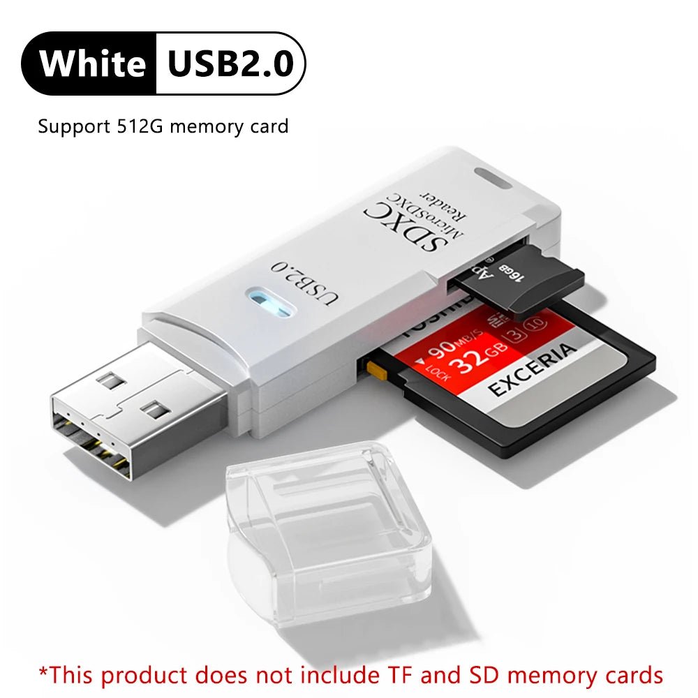 2 in 1 USB 3.0 Card Reader Micro TF sd card Reader usb adapter High Speed Cardreader TF Memory card For PC Laptop Accessories - UrbanNest Co