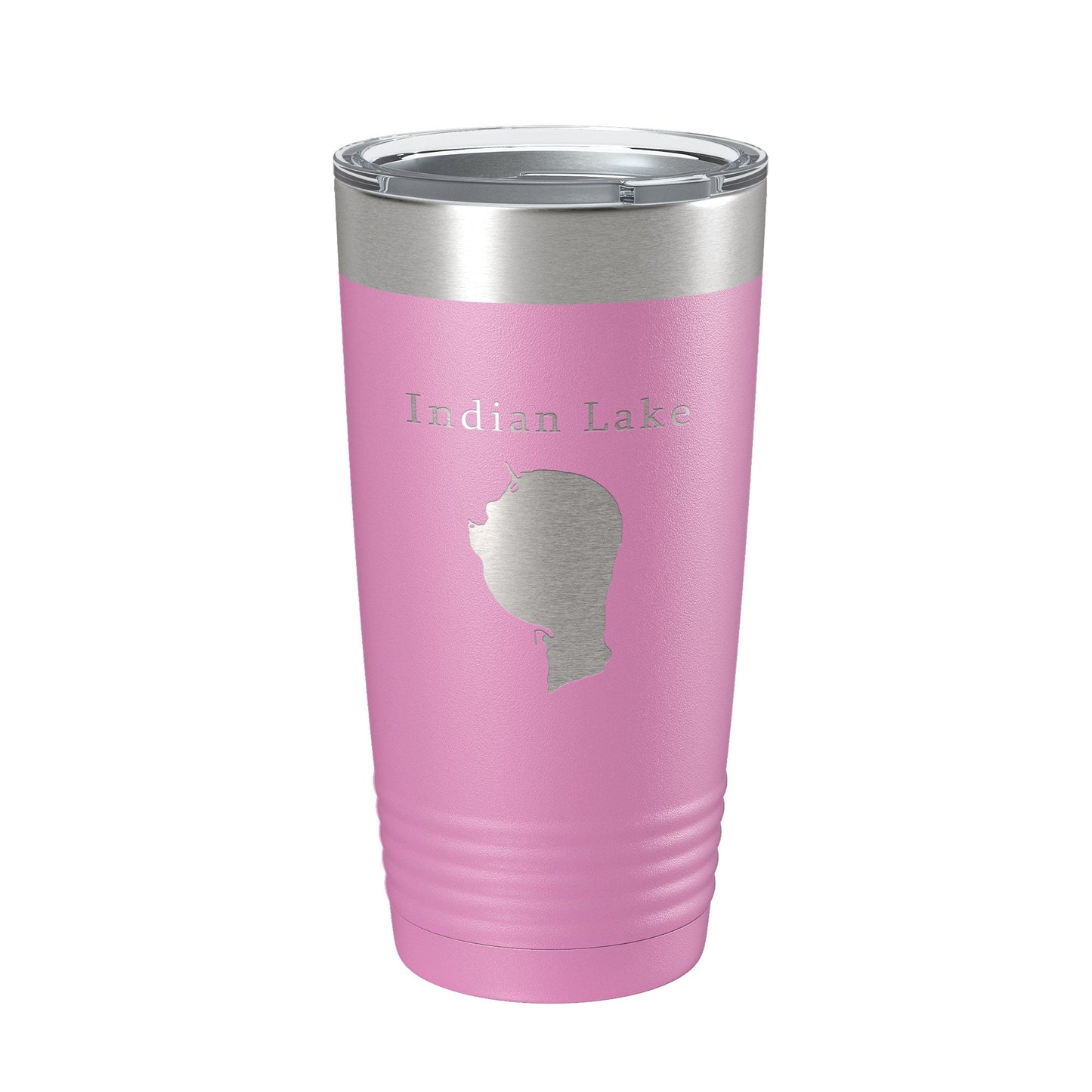 Indian Lake Map Tumbler Travel Mug Insulated Laser Engraved Coffee Cup Silver Creek Township Michigan 20 oz - UrbanNest Co