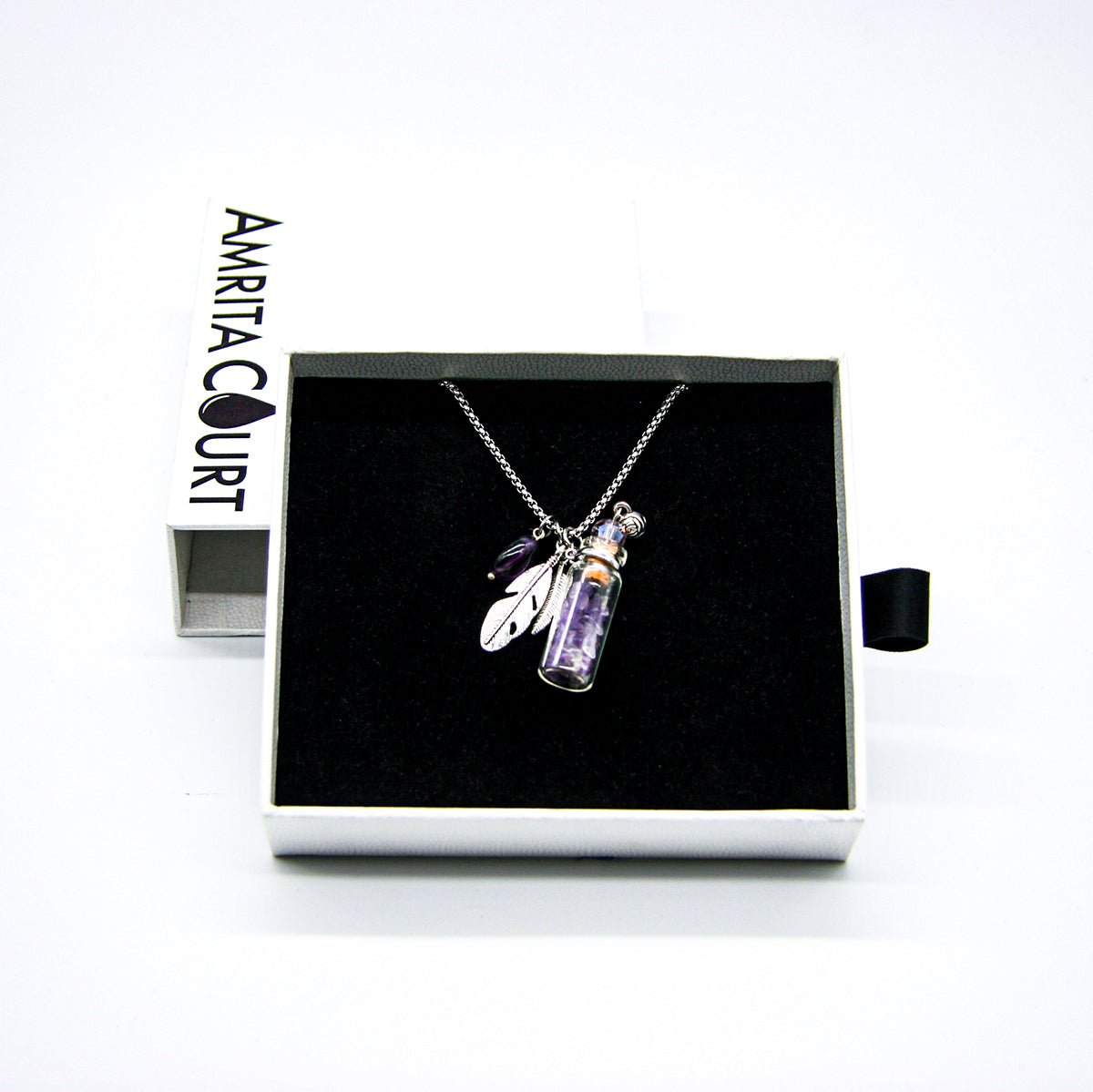 Amethyst Diffuser Necklace | Aroma Jewelry | Energy & Healing | Diffusing on the go - UrbanNest Co